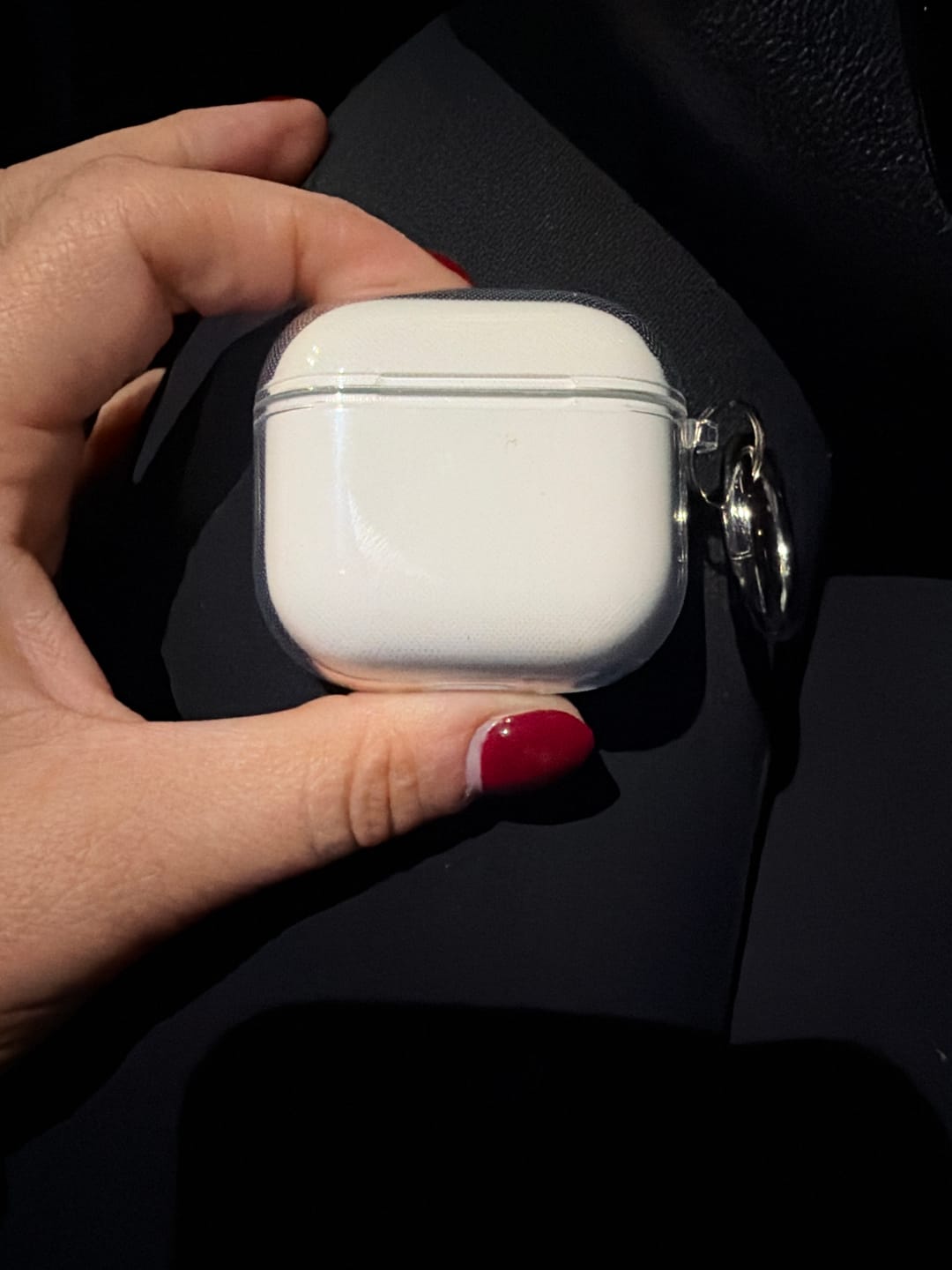 Customer photo review of Sheer Ultra-Thin Clear Case for AirPods 4