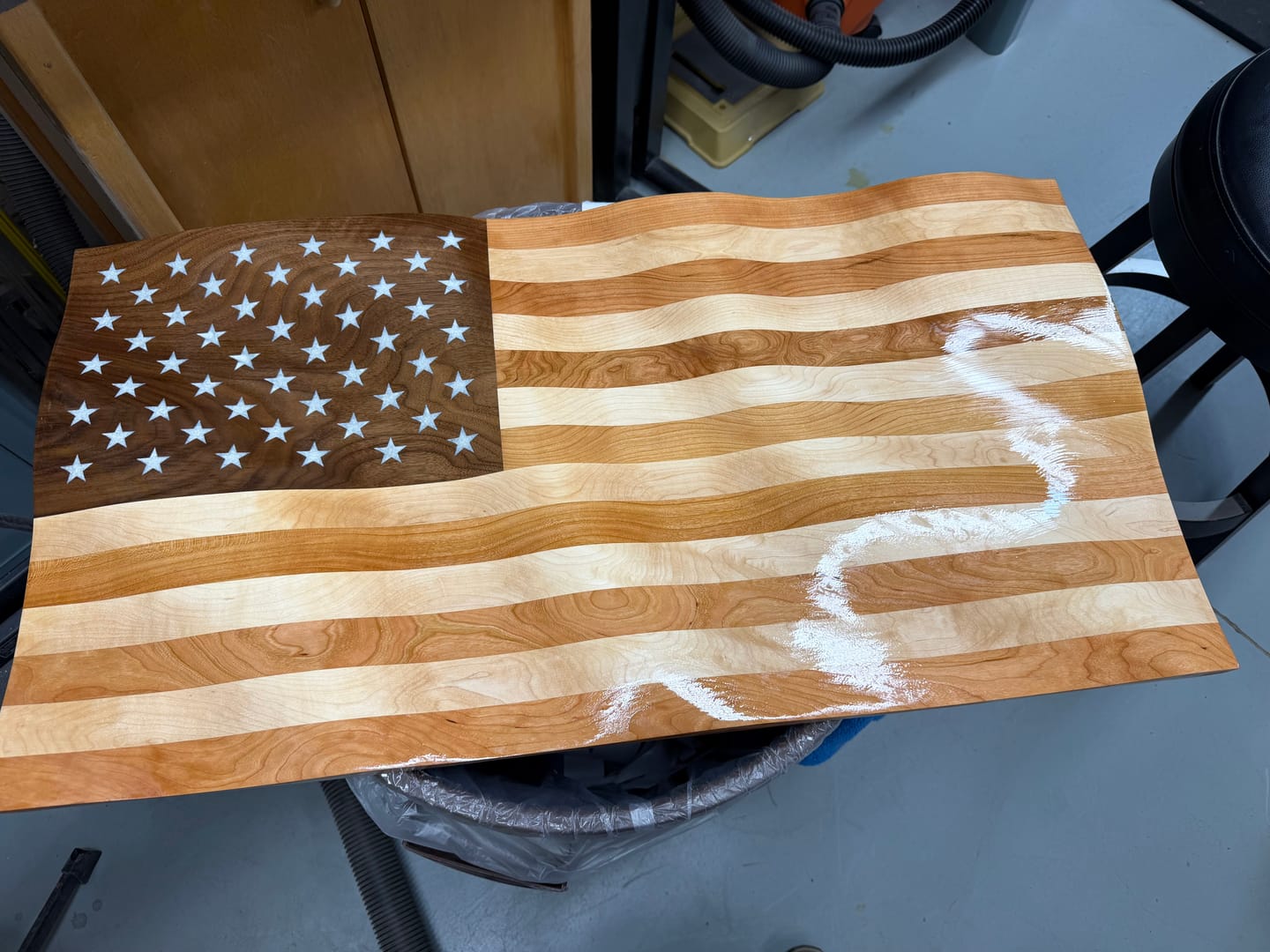 Customer photo review of Wavy USA Flag CNC Kit