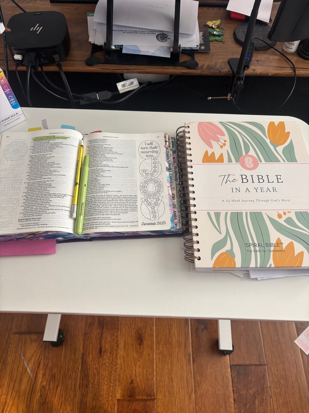 Customer photo review of The Bible In A Year: A 52-Week Journey Through God's Word