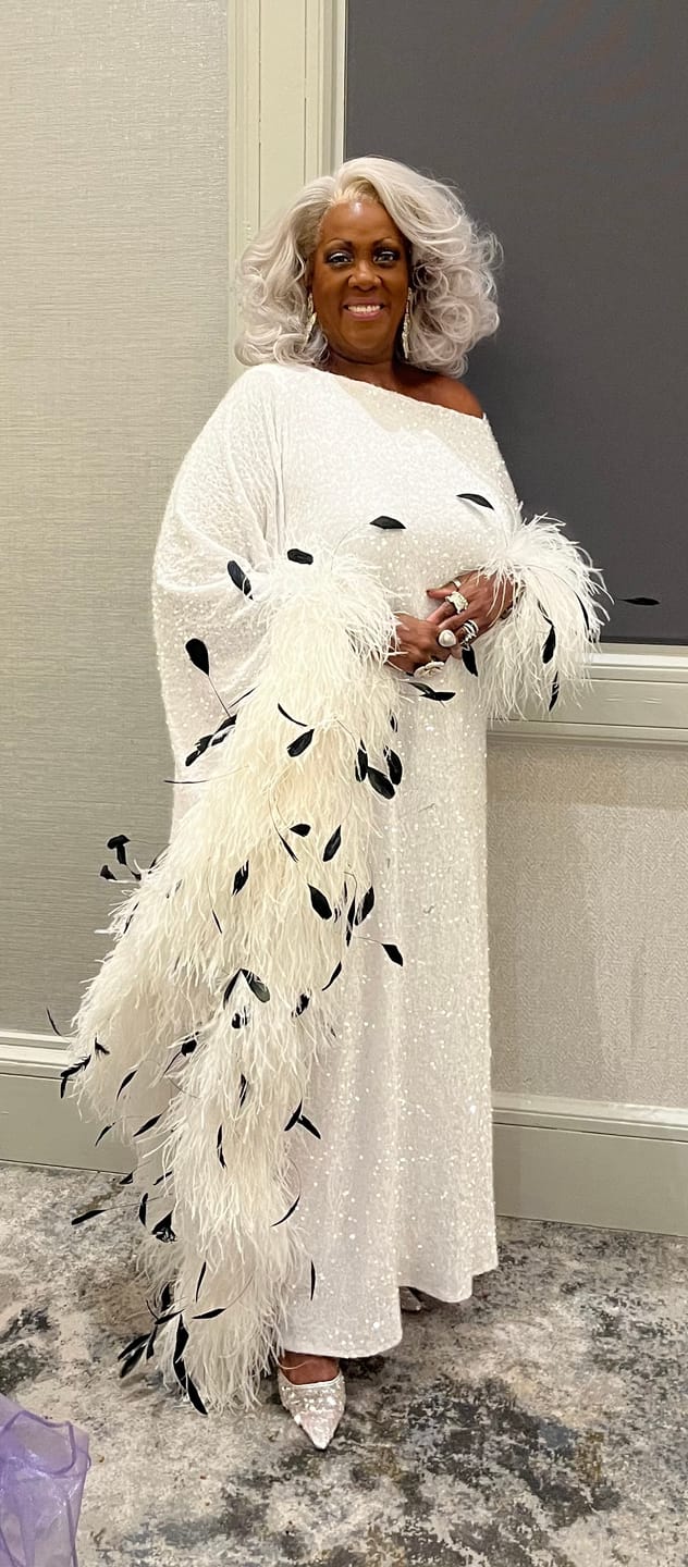 Customer photo review of Two-Tone Ostrich Boa with Marabou & Coque Feathers - 6Ply