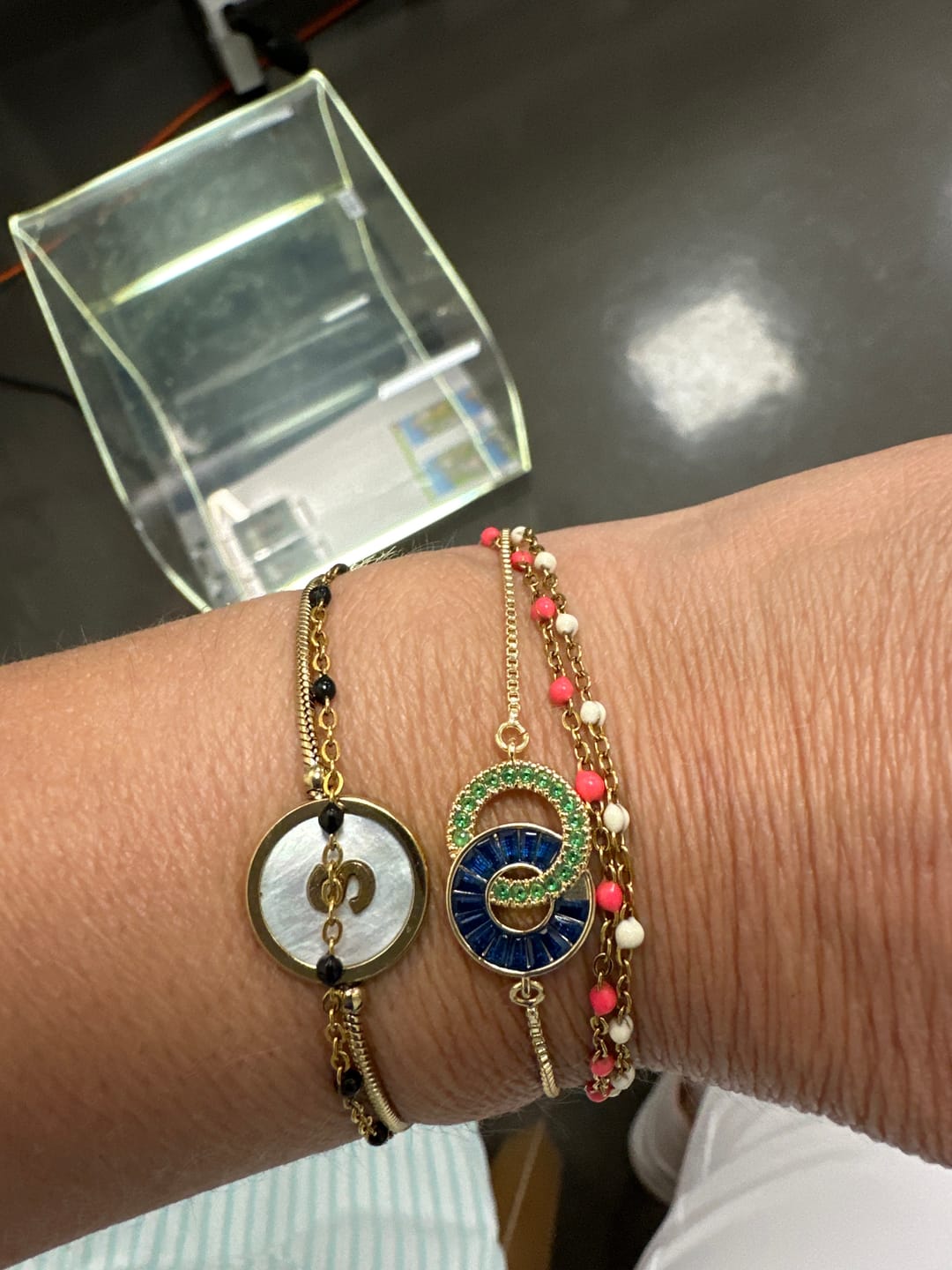 Customer photo review of Bracelet Personnalisé Duo Pierres