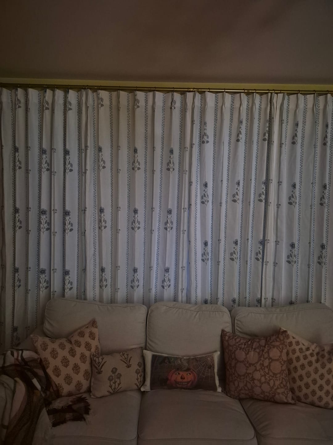 Customer photo review of Lily Vine Floral Linen Curtains