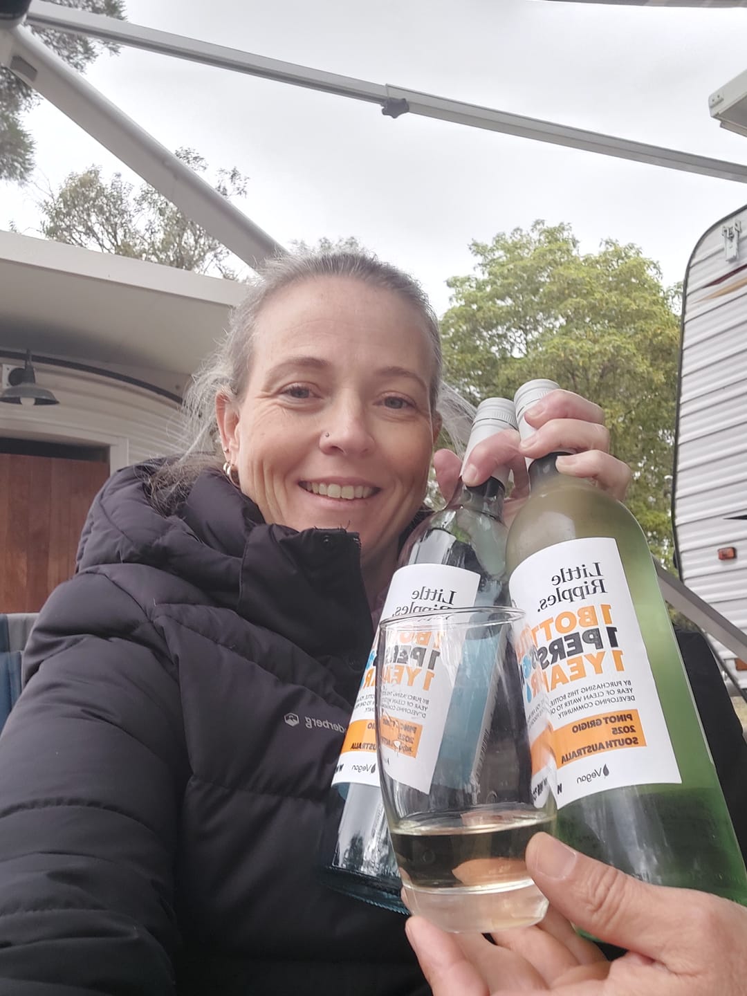 Customer photo review of Zero Sugar Pinot Grigio – Vegan Australian White Wine | 6 Pack