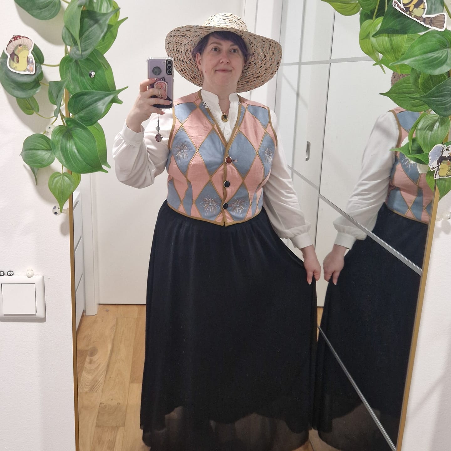 Customer photo review of Cropped Castle Vest Preorder