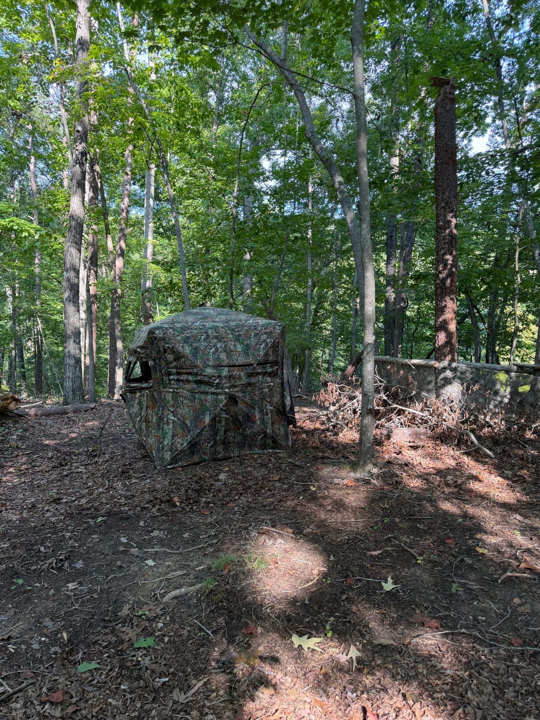 Customer photo review of VisX/VisMax See Through Hunting Blind, Pop Up Ground Deer Blind