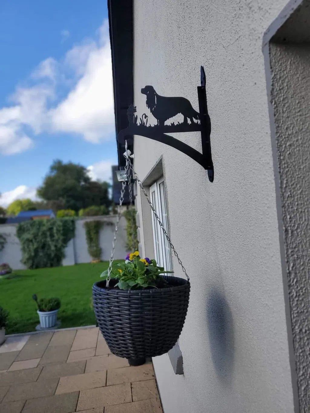 Customer photo review of Hanging Basket Bracket – Cavalier King Charles Spaniel