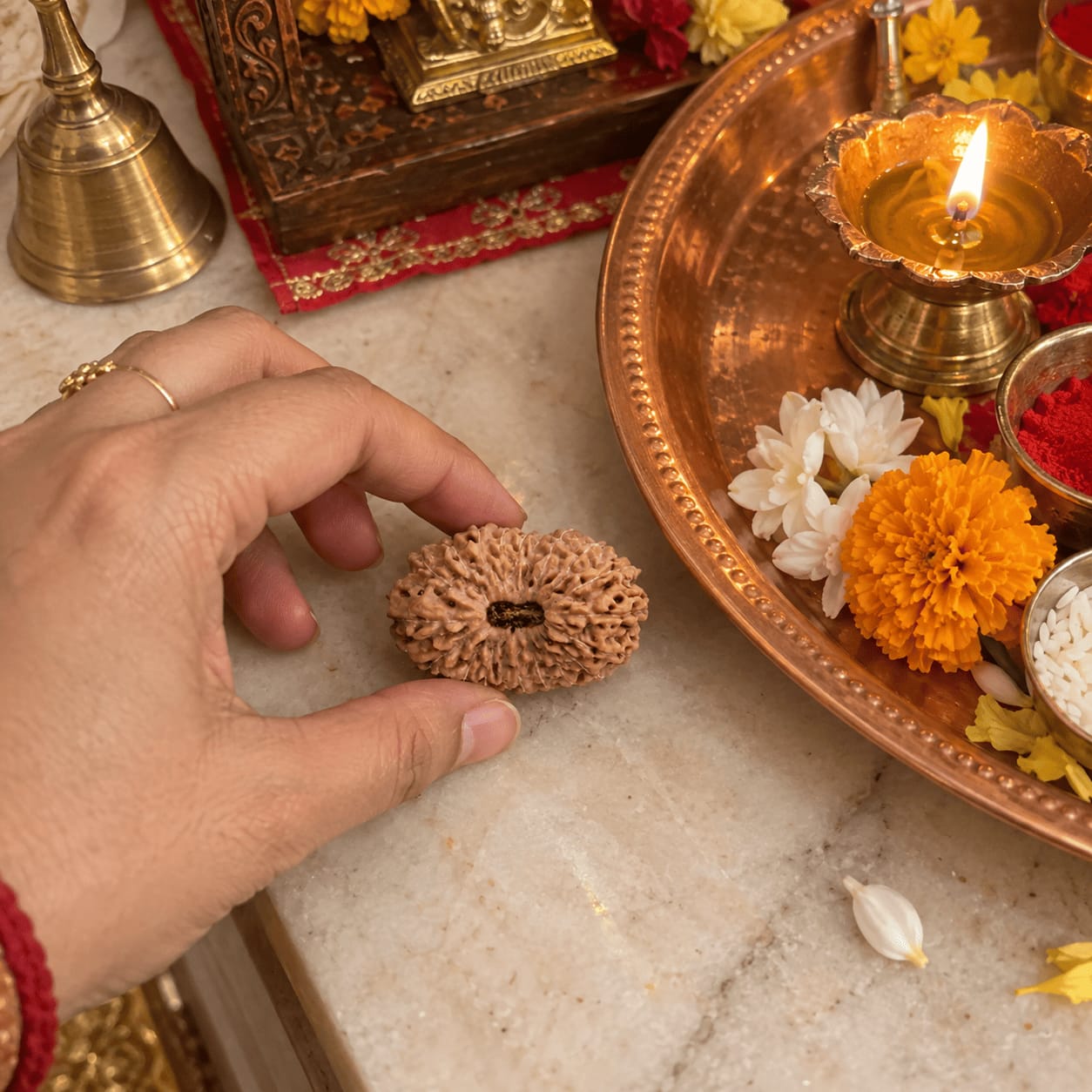 Customer photo review of Original 20 Mukhi Rudraksha (Nepali)