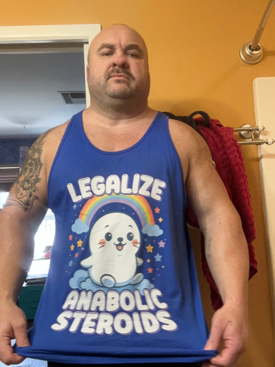Customer photo review of Legalize Anabolic Steroids Tank Top