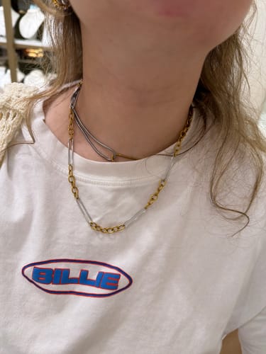 Customer photo review of Collar Combinado Eslabones Rectangulares Y Ovalados