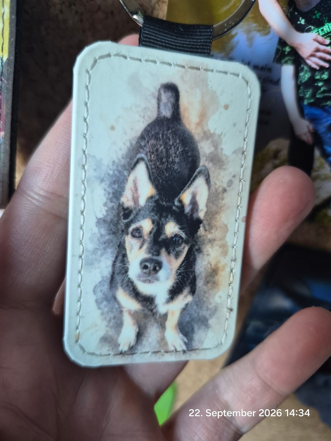 Customer photo review of Personalisierter Schlüsselanhänger - Aquarell Realistisches Porträt
