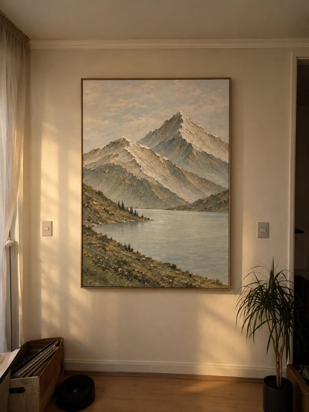 Customer photo review of Textured & Impasto Art｜Mountain Lake Tranquility