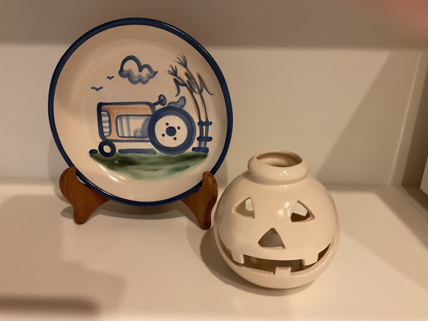 Customer photo review of Rust Tractor Pasta Plate