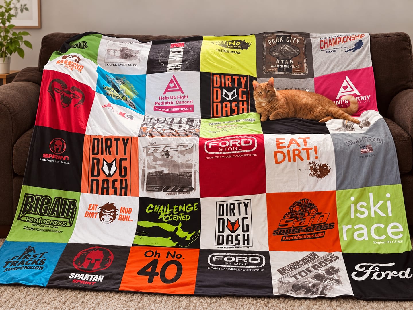 Customer photo review of Project Repat T-Shirt Quilt