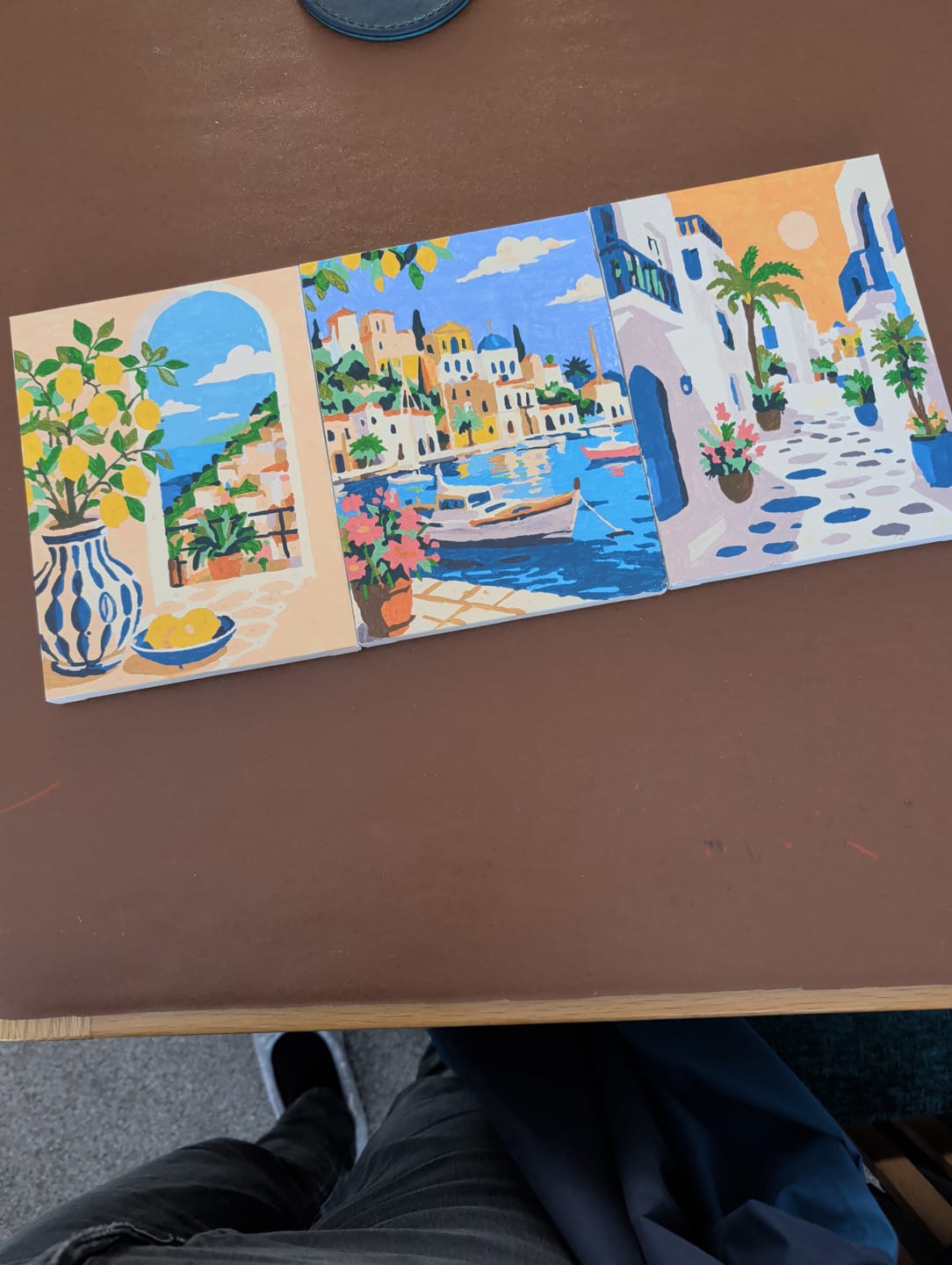 Customer photo review of 6 Mini Paintings - Mediterranean Dream Set