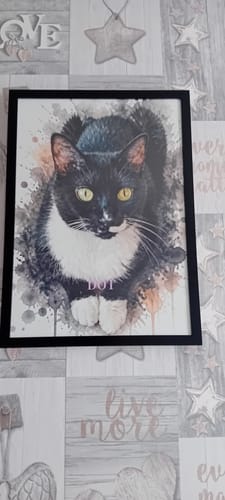 Customer photo review of Watercolour Realistic Portrait - Personalised Poster