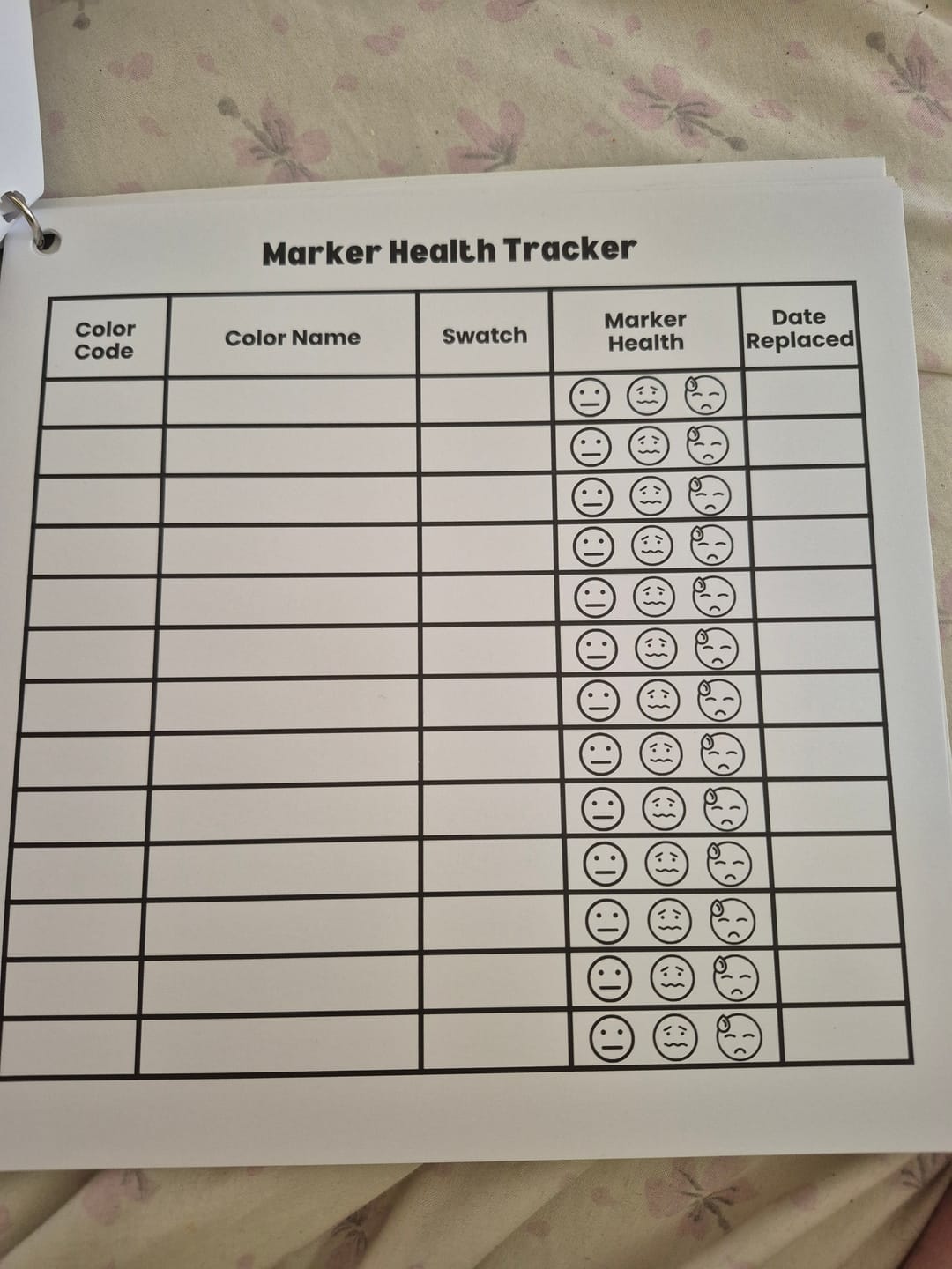 Customer photo review of Replacement Swatch Sheet 1 for Ohuhu Swatch Kit – Single Sheet