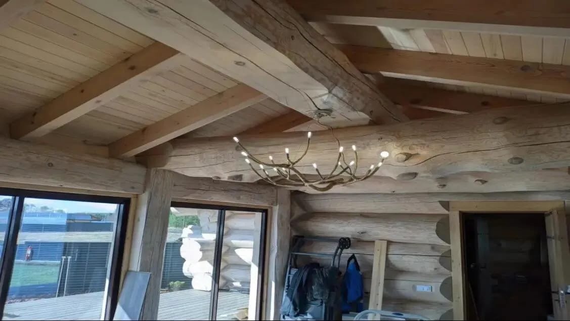 Customer photo review of Glass Chandelier for Stairwell, Branching Resin, 8-42 Lights