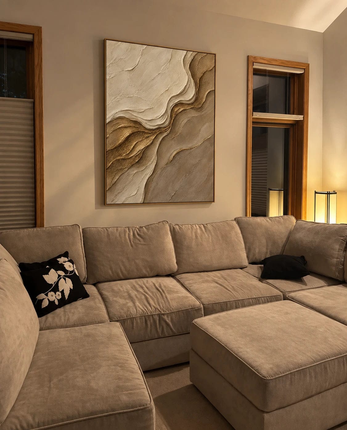 Customer photo review of Textured & Impasto Art｜Golden Stone Waves