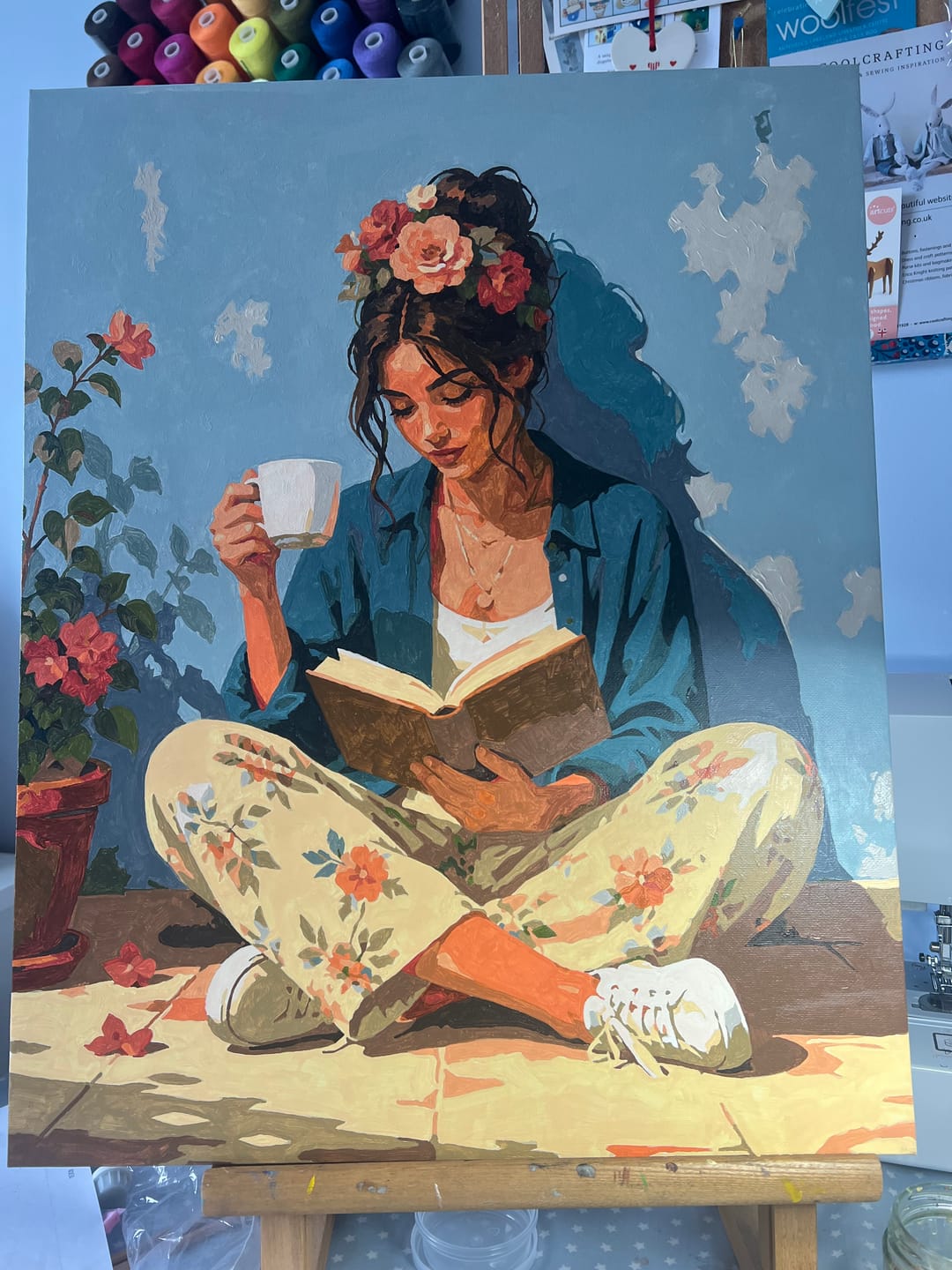 Customer photo review of Floral Escape | Paint by Number