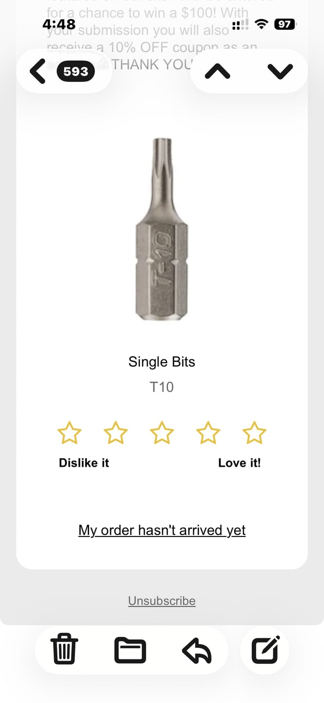 Customer photo review of Single Bits