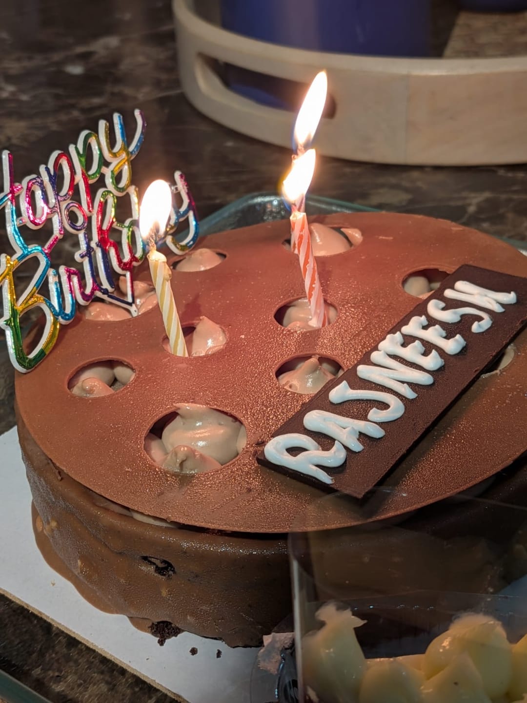 Customer photo review of Almond Rocher Chocolate Cake