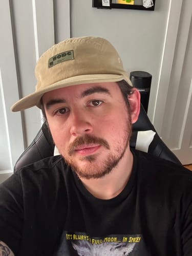Customer's tan Big Camp Hat being worn by reviewer.