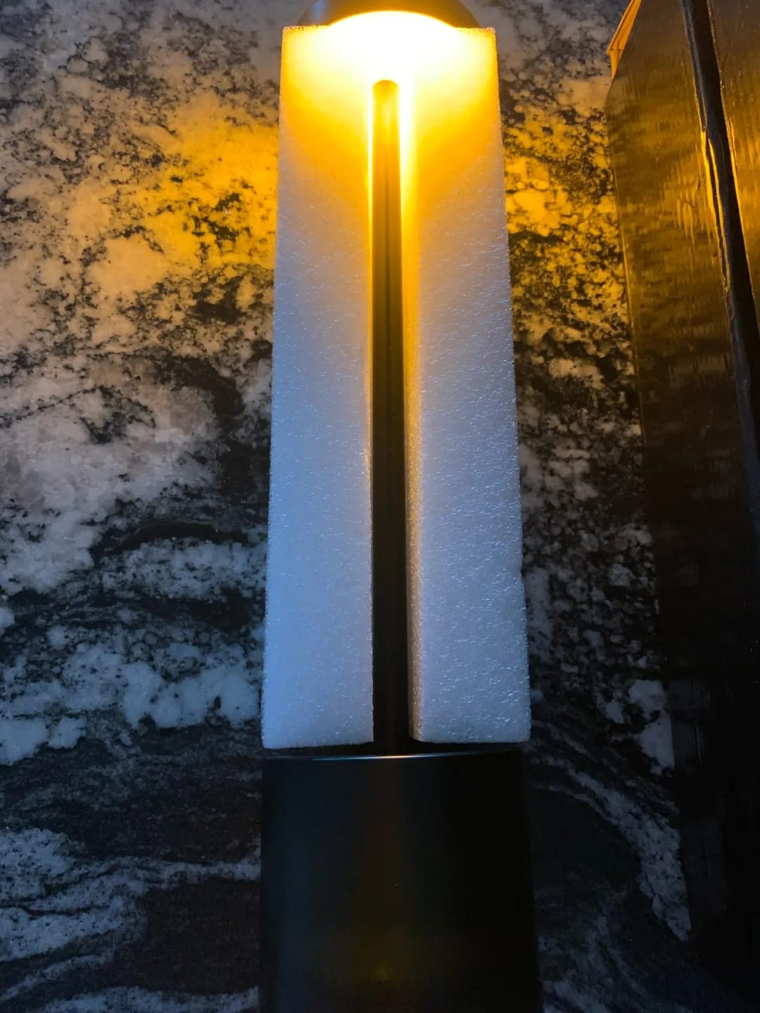 Customer photo review of Gold Table Lamp for Bedside, Cordless Rechargeable, 34 cm