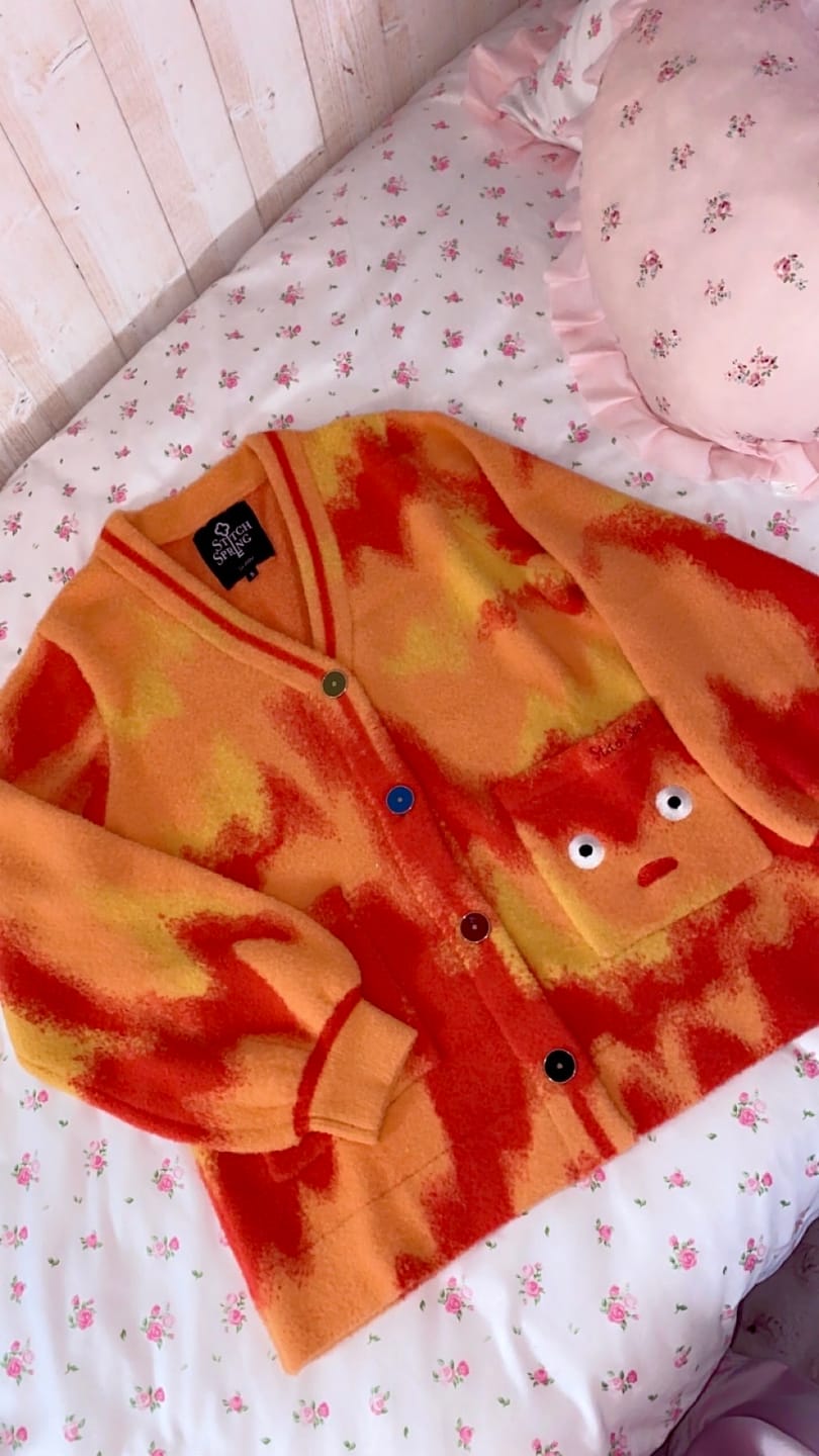 Customer photo review of Fuzzy Flame Cardigan Preorder