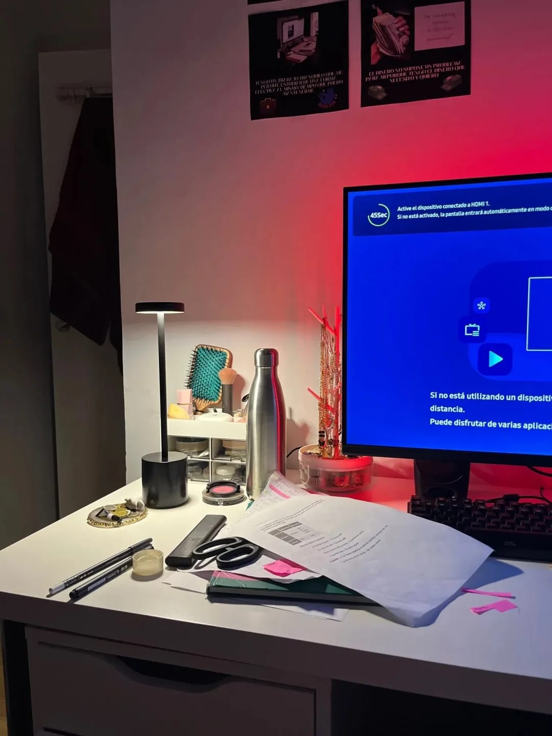 Customer photo review of Gold Table Lamp for Bedside, Cordless Rechargeable, 34 cm