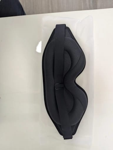 Customer photo review of The Handover — Blackout Eye Mask & Silicone Earplug Set