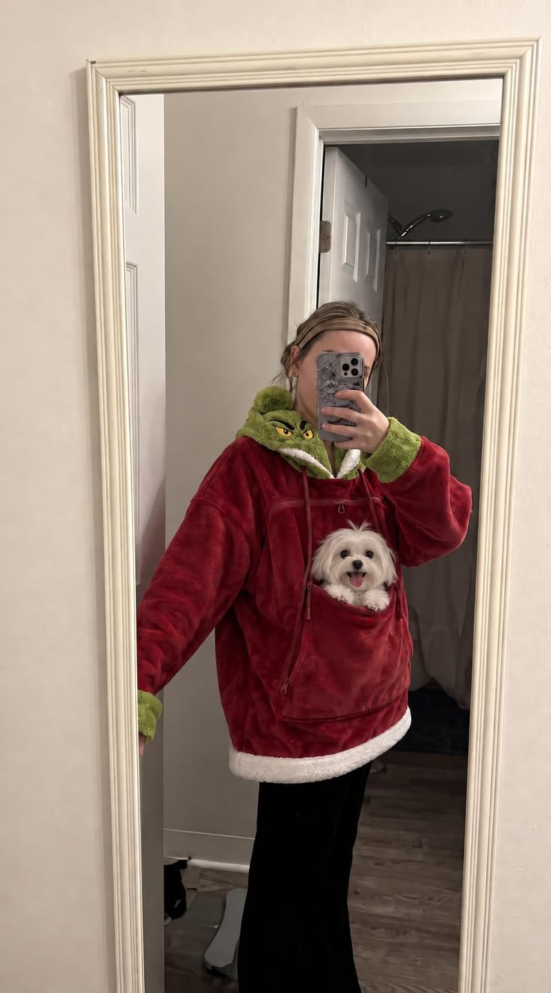 Customer photo review of GrumpNest™ CuddleCarry Hoodie
