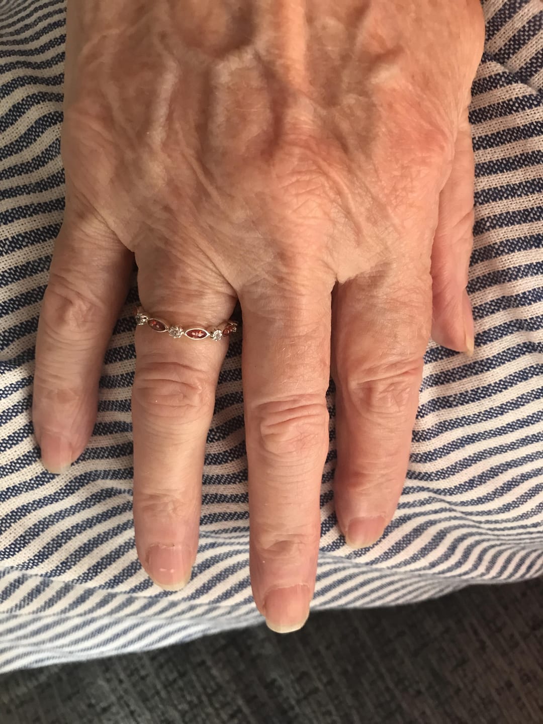 Customer photo review of Keepsake Dainty Sparkle Half Marquise Ring