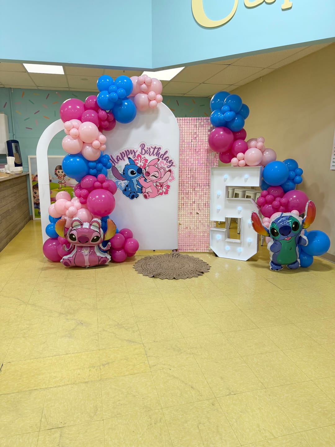 Customer photo review of Customization Birthday Wedding Baby Shower Bridal Decade Party Arch Backdrop Wall Cloth Cover
