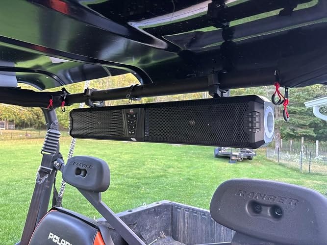 Customer photo review of KEMIMOTO Midnight 80 Gen2 UTV Soundbar For Can am Polaris 680W Max Power, IP66 Waterproof & Quad Passive Radiators
