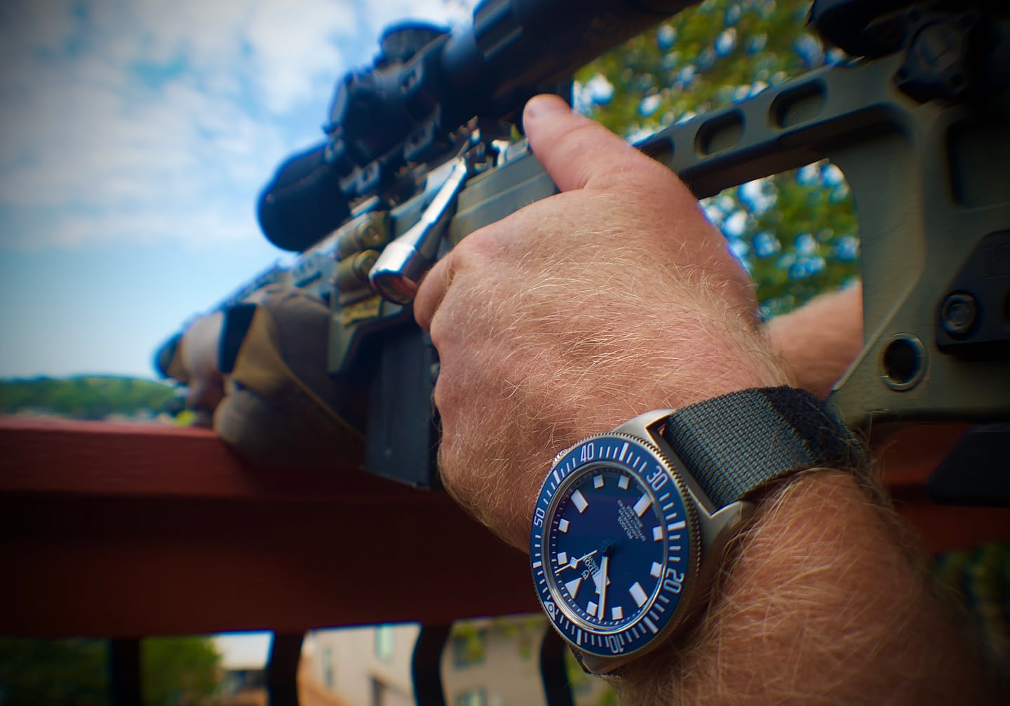 Customer photo review of Glomar Explorer - Hook And Loop Watch Strap