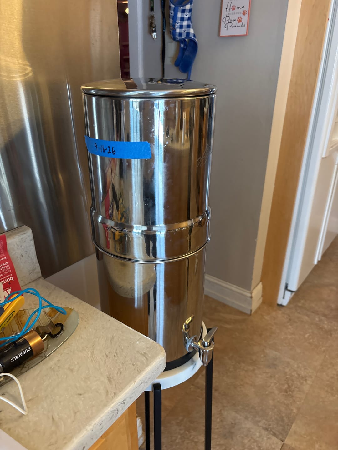 Customer photo review of Dual Carbon Platinum Gravity-Fed Water Filter System