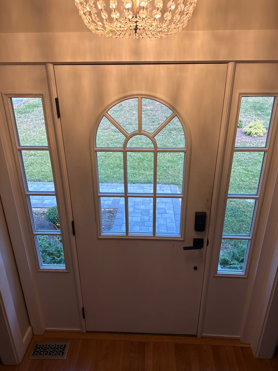Customer photo review of ODL Clear Low-E Door Glass - 4 Light External Grille - 10" x 50" Frame Kit