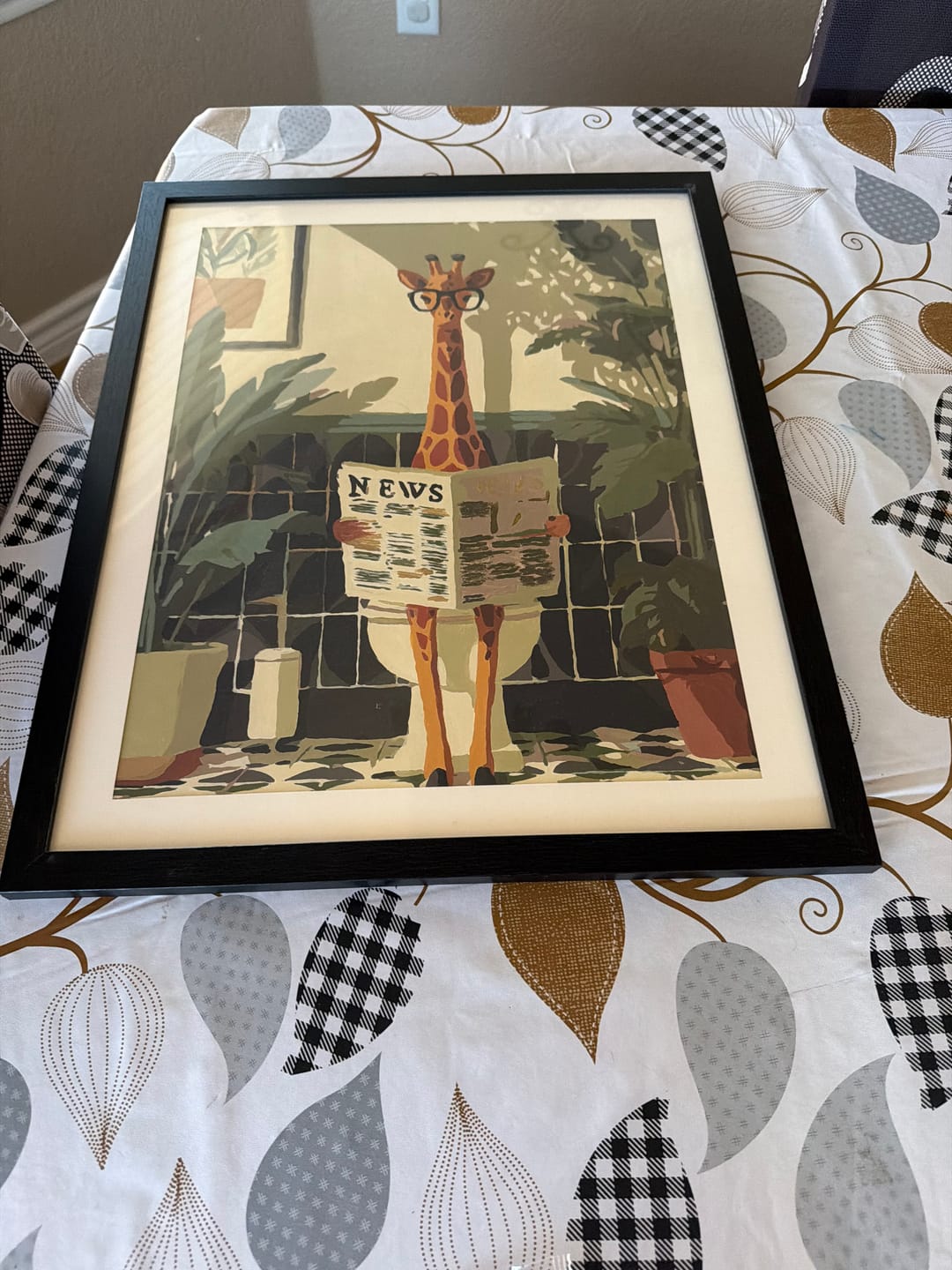 Customer photo review of Giraffe News | Paint by Number