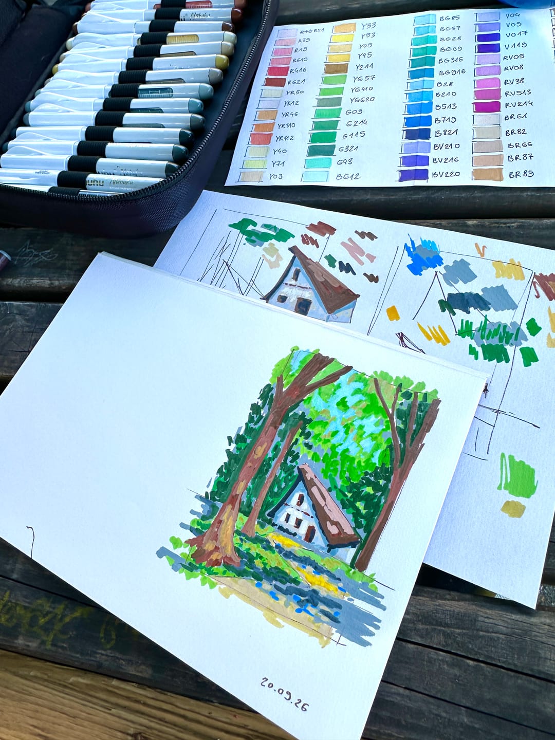 Customer photo review of Ohuhu Nahuku Direct-ink Acrylic Markers