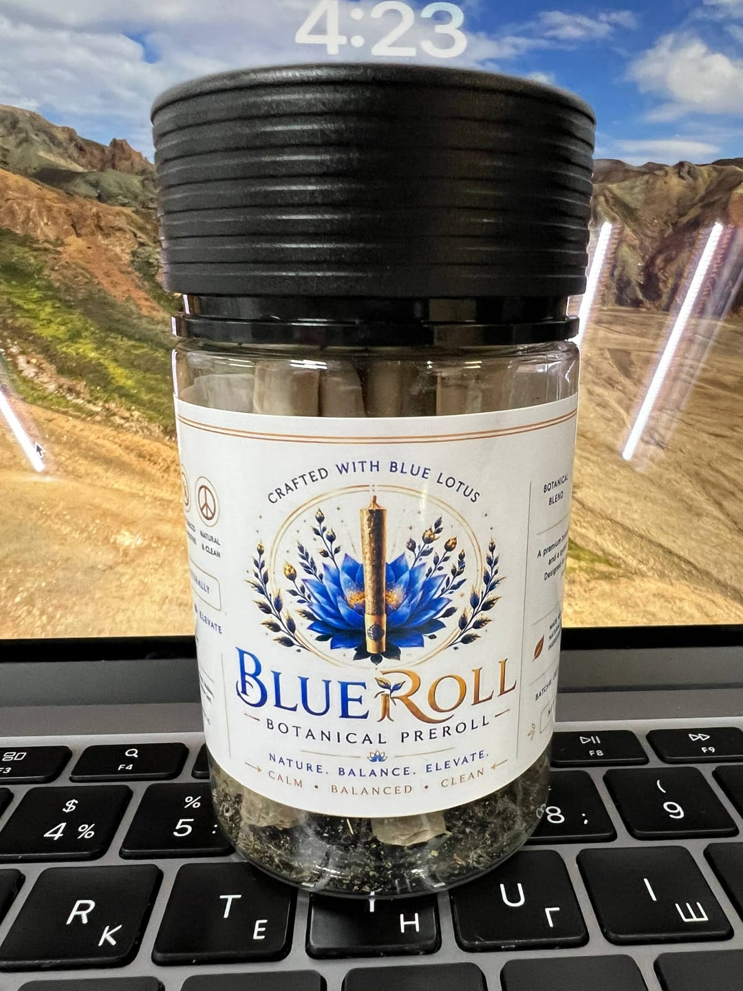Customer photo review of BlueRoll Blue Lotus & Hemp Pre-Rolls | 10 Count