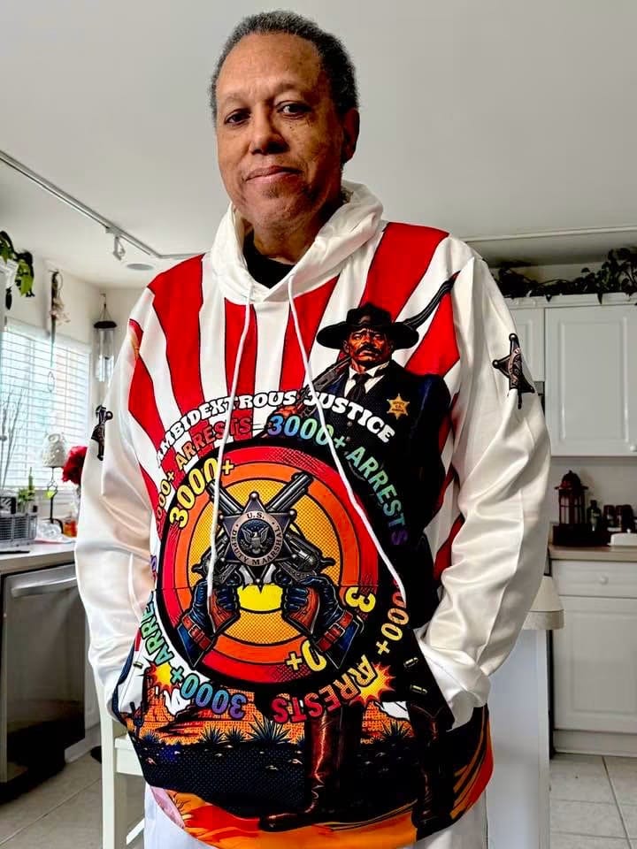 Customer photo review of Bass Reeves Hoodie Vintage African American Black Cowboy Western History TS04
