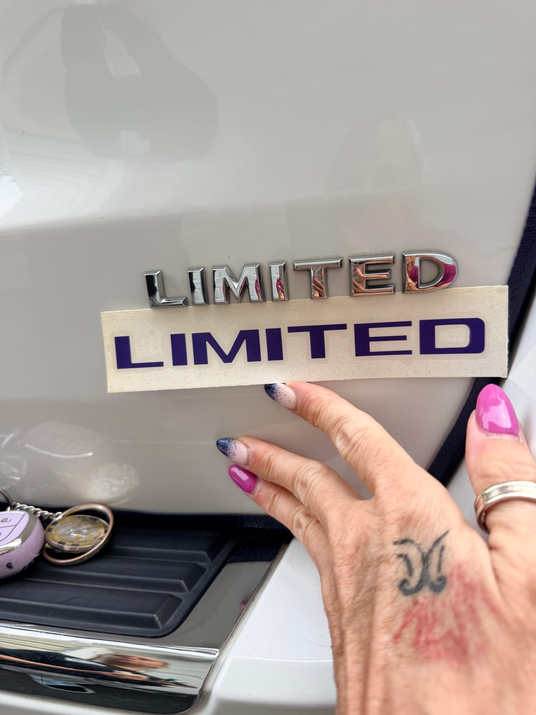 Customer photo review of LIMITED Emblem Overlay Decal for Jeep – Vinyl Badge Sticker