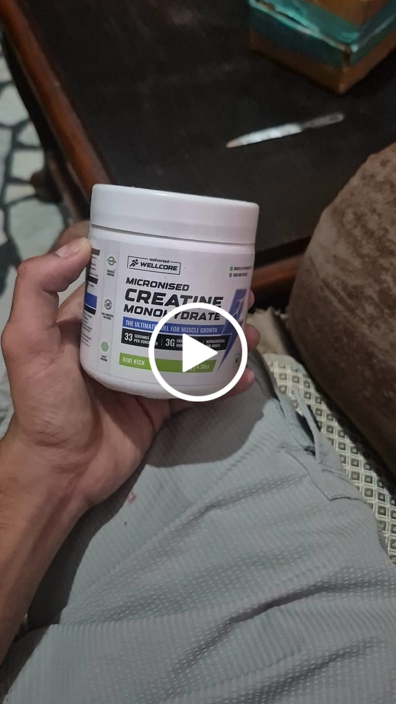 Customer video review of Wellcore - Pure Micronised Creatine Monohydrate | Kiwi Kick (122g, 33 servings)