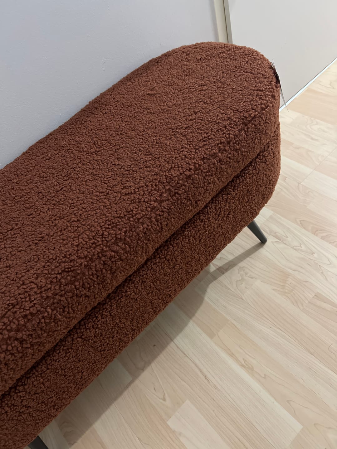 Customer photo review of STOCKHOLM - Banc en métal et bouclettes terracotta
