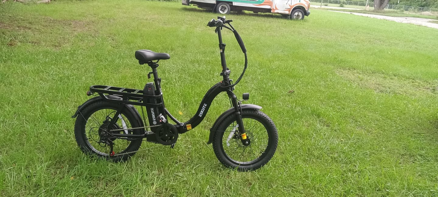 Customer photo review of Eskute® D200 Folding Electric Bike for Adults