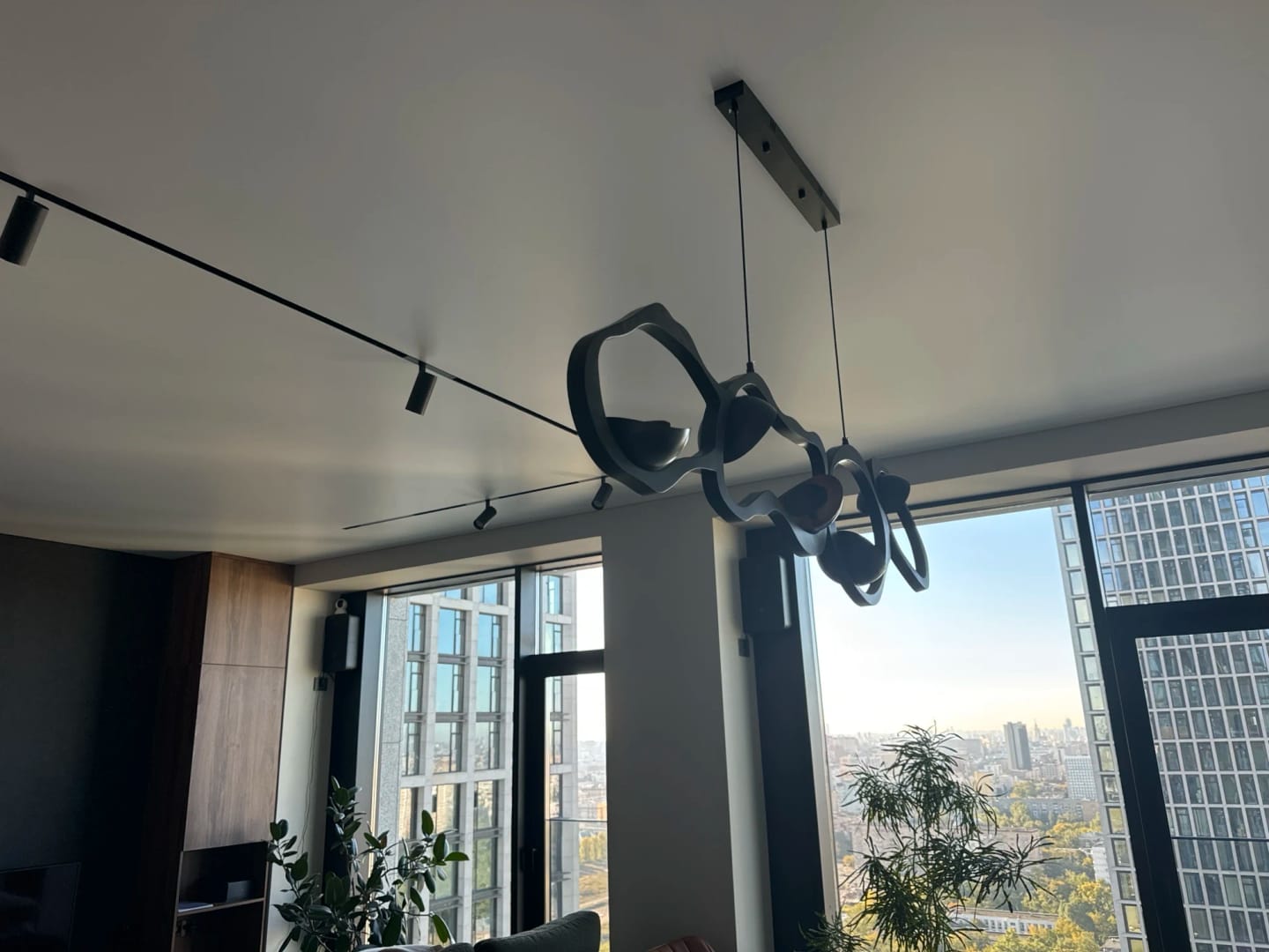 Customer photo review of Zevrani Abstract Iron LED Chandelier