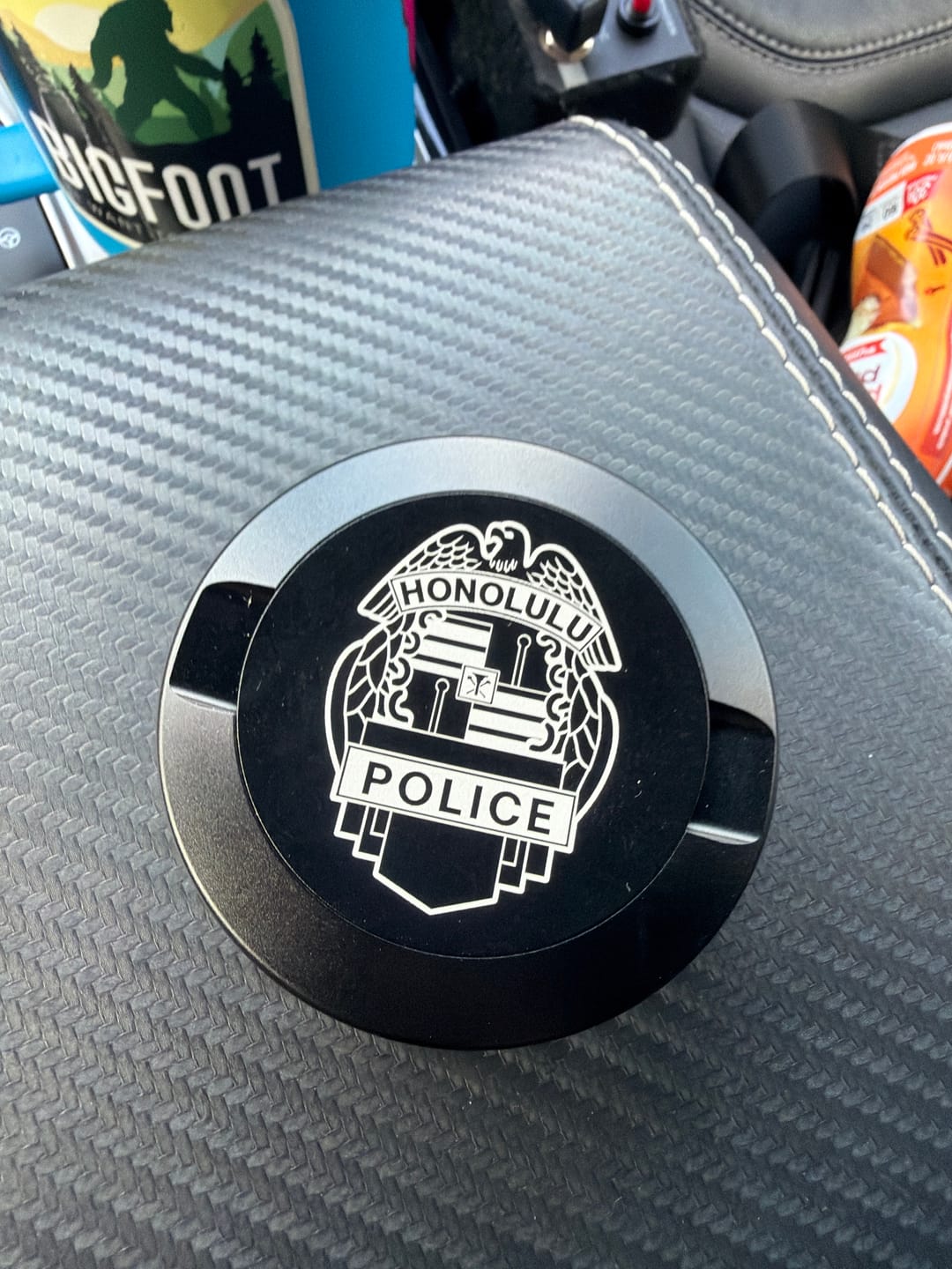 Customer photo review of Custom Laser-Engraved Pouch Tin
