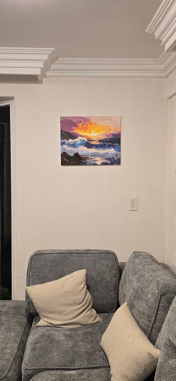 Customer photo review of Dramatic Seaside Sunset