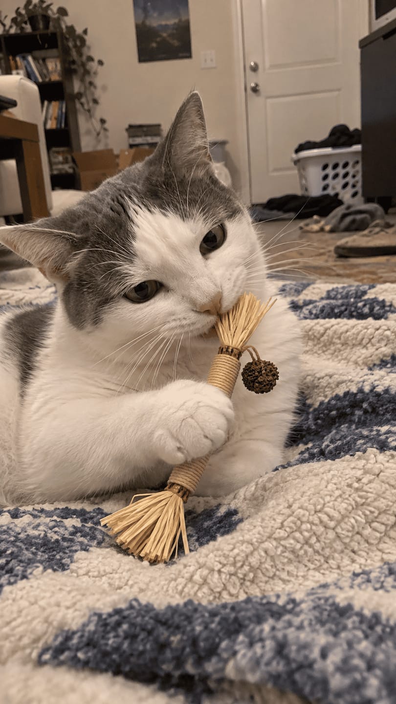 Customer photo review of Mordedor para Higiene Dental de Gatos