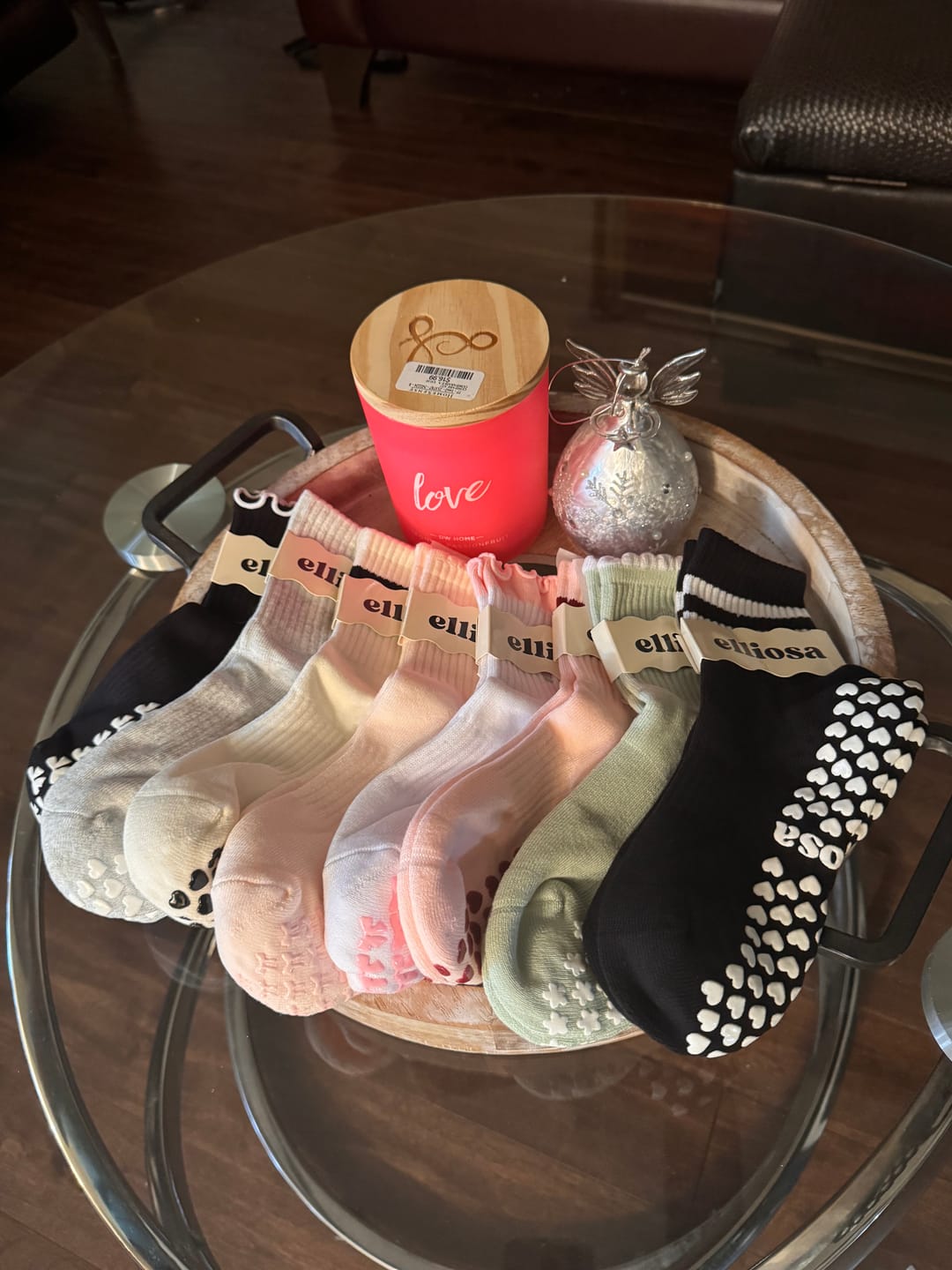 Customer photo review of Grip Stripes - Soft Pink
